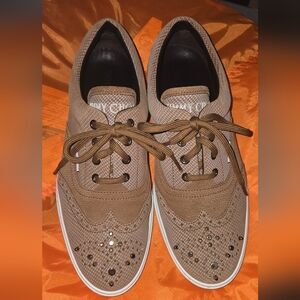 Jimmy Choo Tan Men's Sneakers with Studded Design